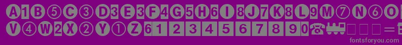 fuente FormatPiOneSsi – Fuentes Grises Sobre Fondo Morado
