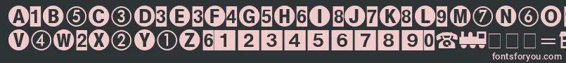 Czcionka FormatPiOneSsi – różowe czcionki na czarnym tle