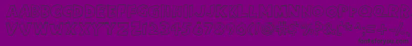 Eightypercentcapsoutline Font – Black Fonts on Purple Background