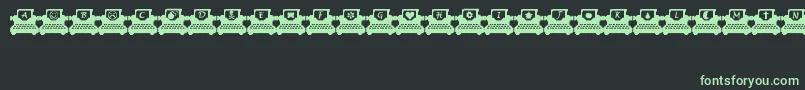 Writers Block-fontti – vihreät fontit mustalla taustalla