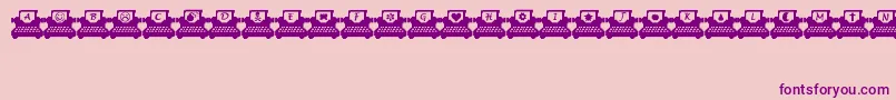 Writers Block Font – Purple Fonts on Pink Background