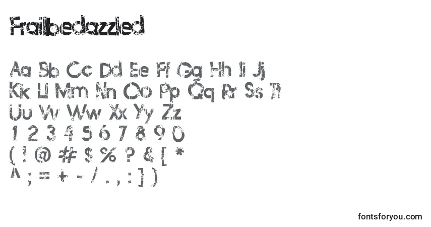 A fonte Frailbedazzled – alfabeto, números, caracteres especiais