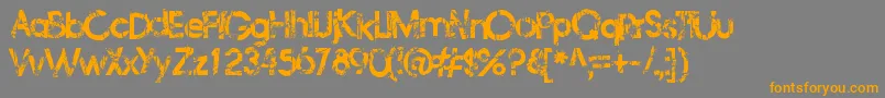 Frailbedazzled-Schriftart – Orangefarbene Schriften auf grauem Hintergrund