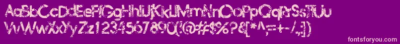 Frailbedazzled Font – Pink Fonts on Purple Background