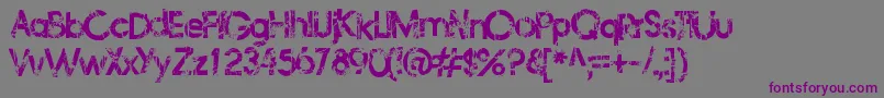 Frailbedazzled Font – Purple Fonts on Gray Background