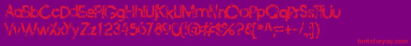 Frailbedazzled Font – Red Fonts on Purple Background