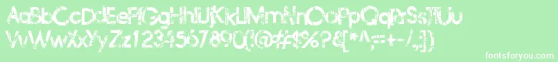 Frailbedazzled Font – White Fonts on Green Background