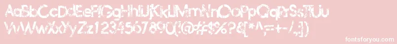 Frailbedazzled Font – White Fonts on Pink Background