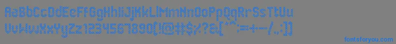 EenvoudigeBatik Font – Blue Fonts on Gray Background