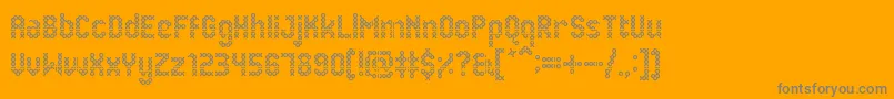 EenvoudigeBatik-Schriftart – Graue Schriften auf orangefarbenem Hintergrund