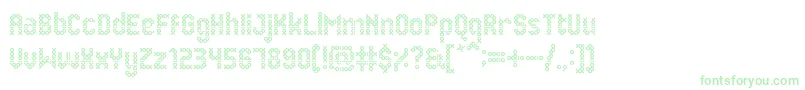 EenvoudigeBatik Font – Green Fonts on White Background