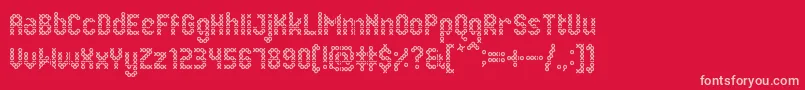 EenvoudigeBatik Font – Pink Fonts on Red Background