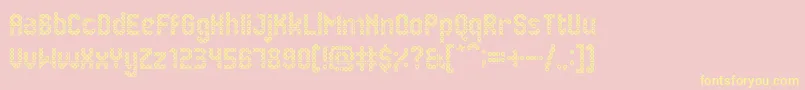 EenvoudigeBatik Font – Yellow Fonts on Pink Background