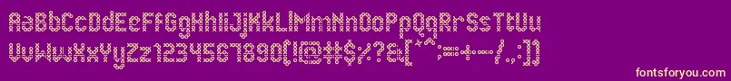 EenvoudigeBatik Font – Yellow Fonts on Purple Background