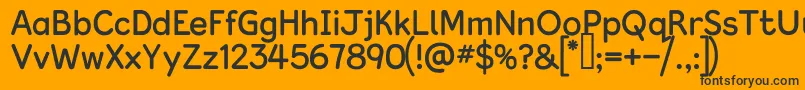 KingthingsClarity1.1 Font – Black Fonts on Orange Background