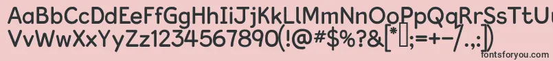 KingthingsClarity1.1 Font – Black Fonts on Pink Background