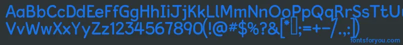 KingthingsClarity1.1 Font – Blue Fonts on Black Background