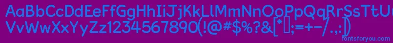 KingthingsClarity1.1 Font – Blue Fonts on Purple Background