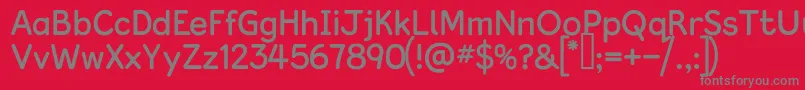 KingthingsClarity1.1 Font – Gray Fonts on Red Background