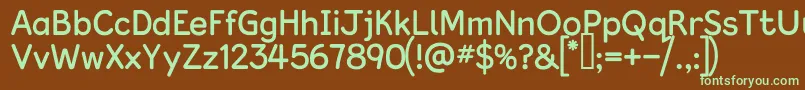 KingthingsClarity1.1 Font – Green Fonts on Brown Background