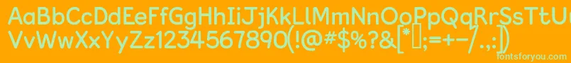 KingthingsClarity1.1 Font – Green Fonts on Orange Background