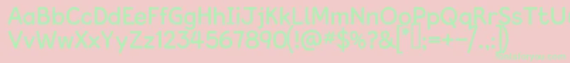 KingthingsClarity1.1 Font – Green Fonts on Pink Background