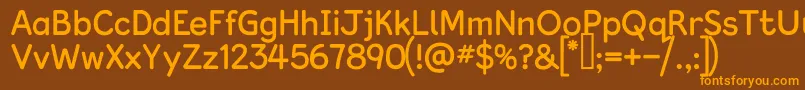 KingthingsClarity1.1 Font – Orange Fonts on Brown Background