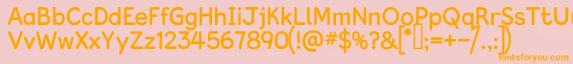 KingthingsClarity1.1 Font – Orange Fonts on Pink Background