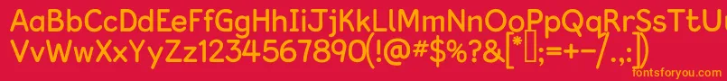 KingthingsClarity1.1 Font – Orange Fonts on Red Background