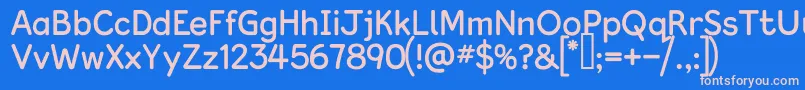 KingthingsClarity1.1 Font – Pink Fonts on Blue Background