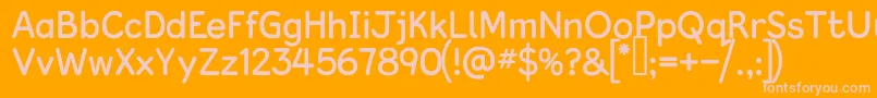 KingthingsClarity1.1 Font – Pink Fonts on Orange Background