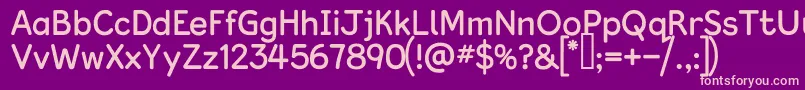 KingthingsClarity1.1 Font – Pink Fonts on Purple Background