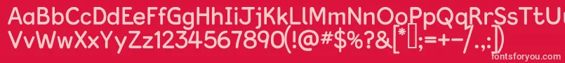 KingthingsClarity1.1 Font – Pink Fonts on Red Background