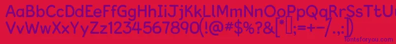 KingthingsClarity1.1 Font – Purple Fonts on Red Background