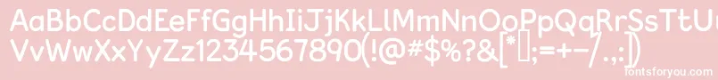 KingthingsClarity1.1 Font – White Fonts on Pink Background