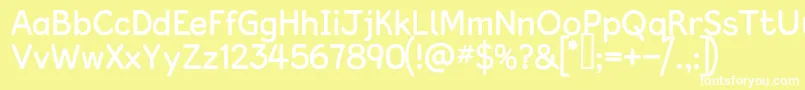 KingthingsClarity1.1 Font – White Fonts on Yellow Background