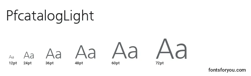 PfcatalogLight Font Sizes
