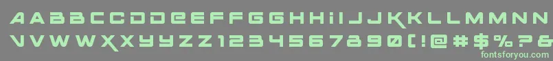 Spacerangertitle Font – Green Fonts on Gray Background