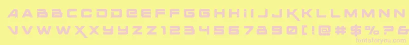 Spacerangertitle Font – Pink Fonts on Yellow Background