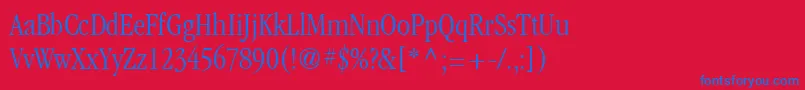 Garrymondriancond3Lightsh Font – Blue Fonts on Red Background