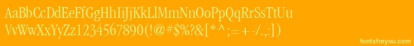 Garrymondriancond3Lightsh Font – Yellow Fonts on Orange Background