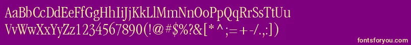 Garrymondriancond3Lightsh Font – Yellow Fonts on Purple Background