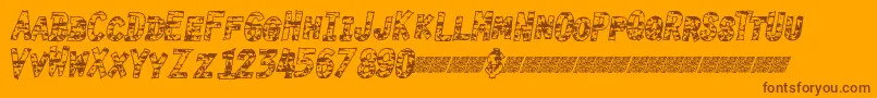 Подробнее о шрифте Burntime Шрифт Burntime – коричневые шрифты на оранжевом фоне
