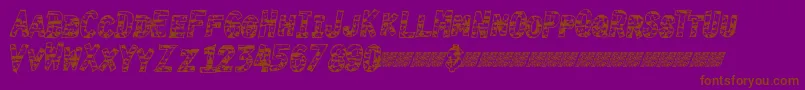 Burntime Font – Brown Fonts on Purple Background