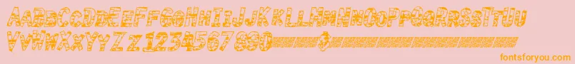 Burntime Font – Orange Fonts on Pink Background