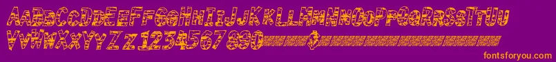 Burntime Font – Orange Fonts on Purple Background