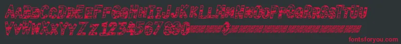 Burntime Font – Red Fonts on Black Background