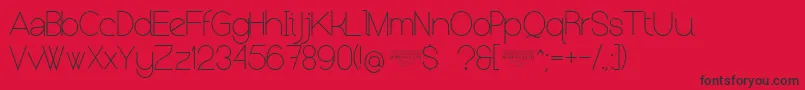 fuente NolicenseKeraterultralight – Fuentes Negras Sobre Fondo Rojo