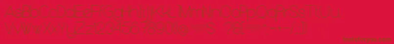 NolicenseKeraterultralight Font – Brown Fonts on Red Background