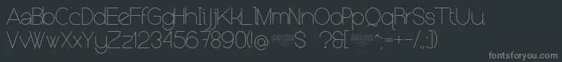 NolicenseKeraterultralight Font – Gray Fonts on Black Background